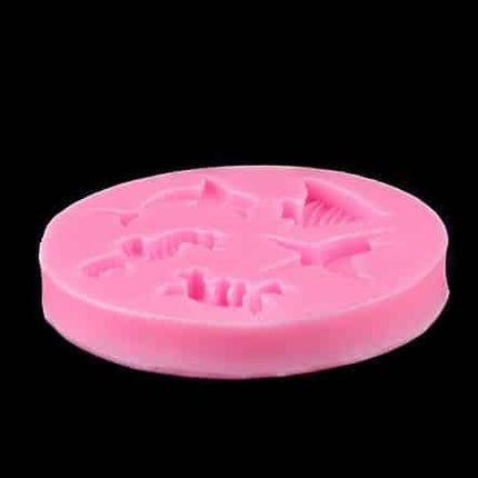 Sea Dolphin / Hippocampus Starfish Pink Silicone Mold - wnkrs