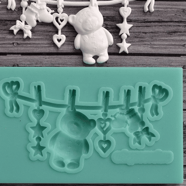 Teddy-Bear Relief Silicone Decorating Mold