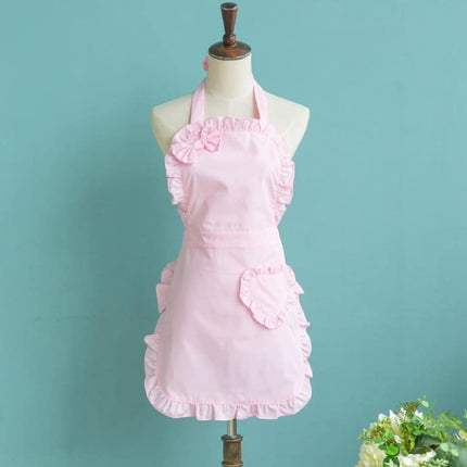 Women's Waterproof Pink Victorian Lace Apron - Wnkrs