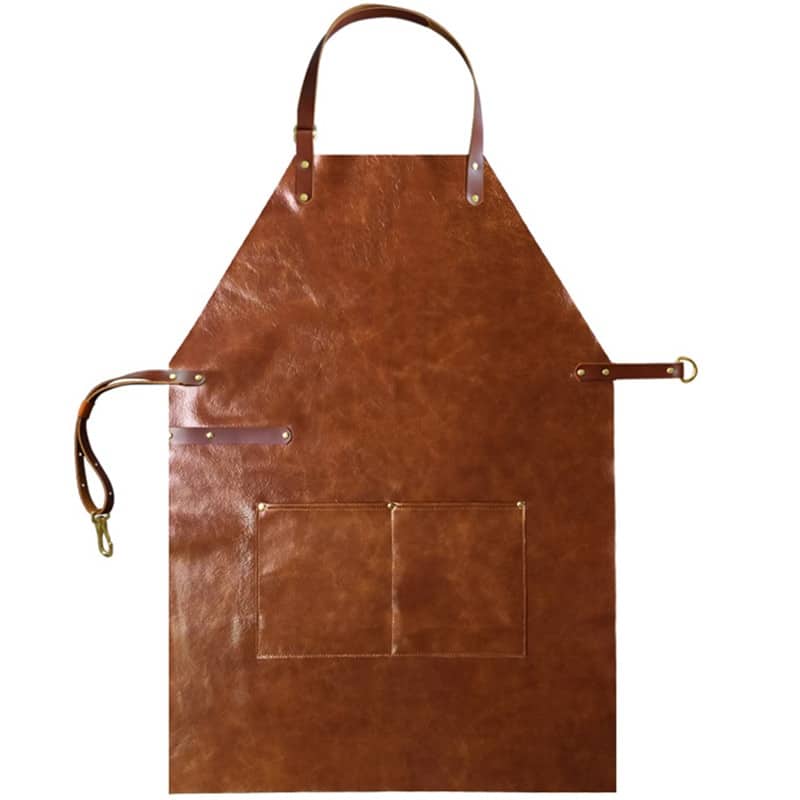Unisex Leather Sleeveless Apron for Kitchen