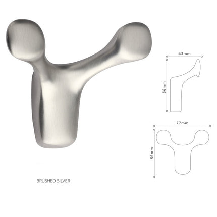 Modern Double Wall-Mounted Hook - wnkrs