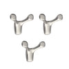 3 piezas de plata cepillada