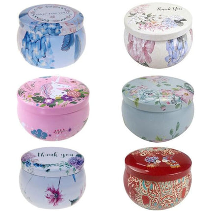 Candle Tin Jars 6 Pcs Set - Wnkrs