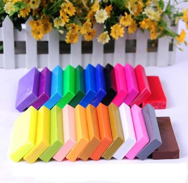 Bright Colors Polymer Modeling Clay Bars 24 pcs Set - Wnkrs