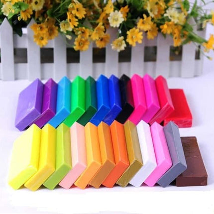 Bright Colors Polymer Modeling Clay Bars 24 pcs Set - Wnkrs