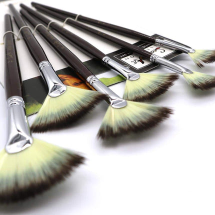 Fan Shaped Paint Brush 6 Pcs Set - wnkrs