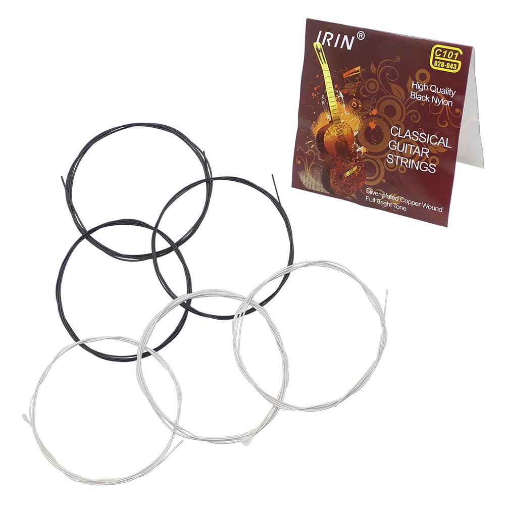Universal Silver-Plated Copper Nylon Guitar Strings 6 pcs Set