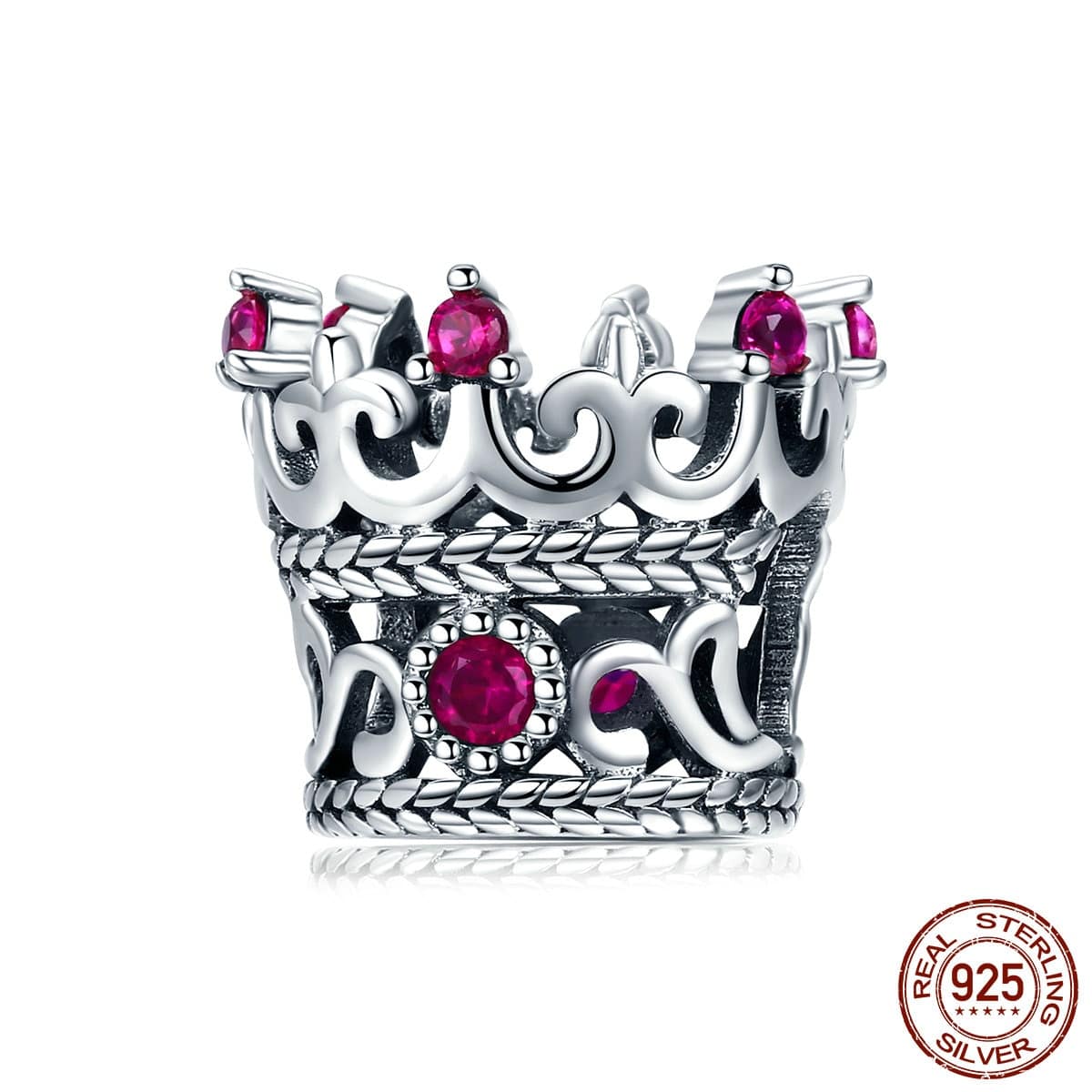 Crown Shaped Sterling Silver Beads