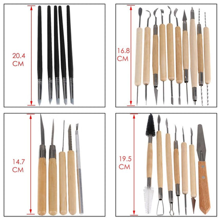 Clay Sculpting Tools 27 pcs Set with Case - Wnkrs