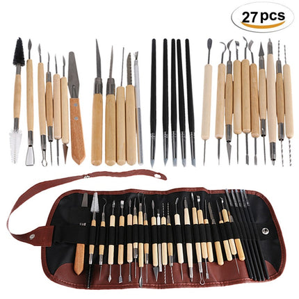 Clay Sculpting Tools 27 pcs Set with Case - Wnkrs