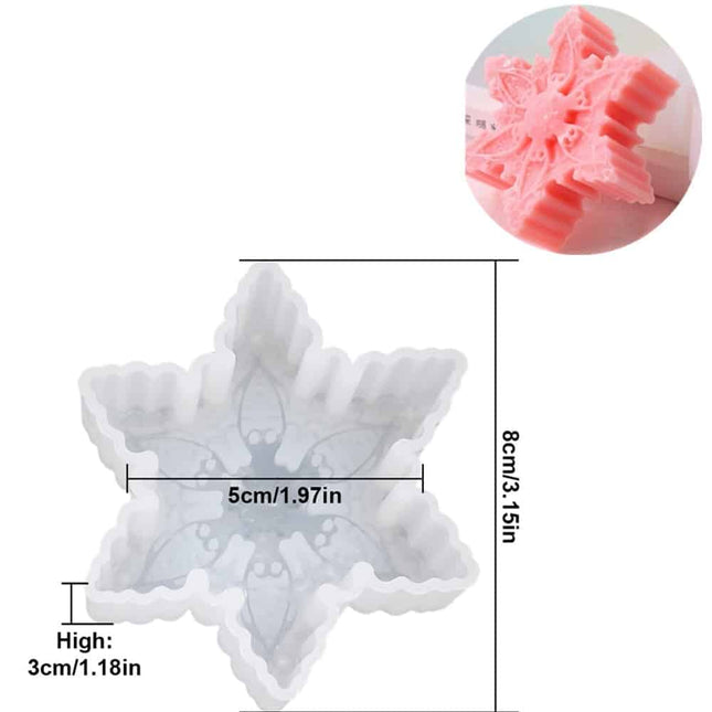 3D Snowflake Candle Mold - wnkrs