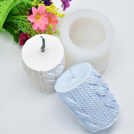 Knitted Design Candle Mold - wnkrs