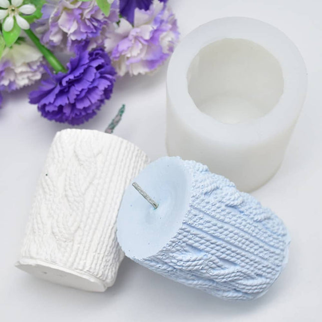 Knitted Design Candle Mold - wnkrs