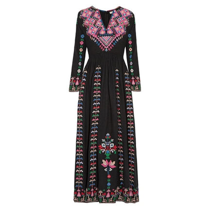 Women's Embroidered Maxi Dress - Wnkrs