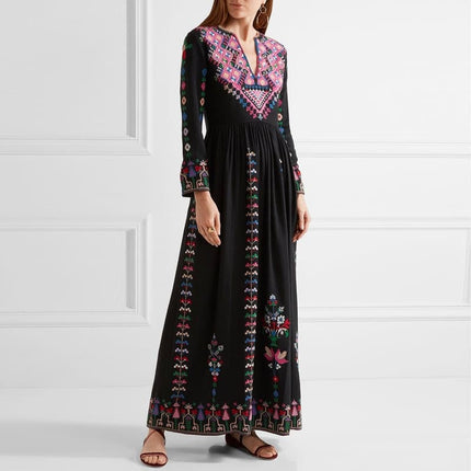 Women's Embroidered Maxi Dress - Wnkrs