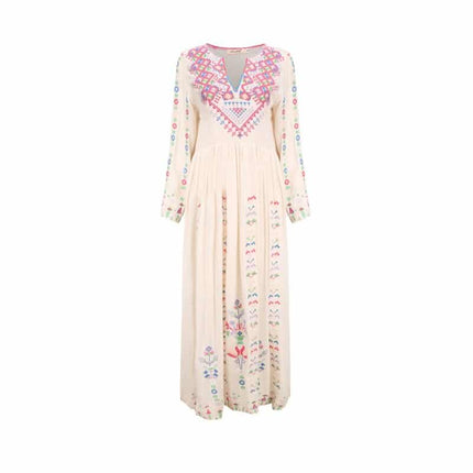 Women's Embroidered Maxi Dress - Wnkrs