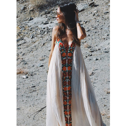 Women's Boho Maxi Cami Dress - Wnkrs