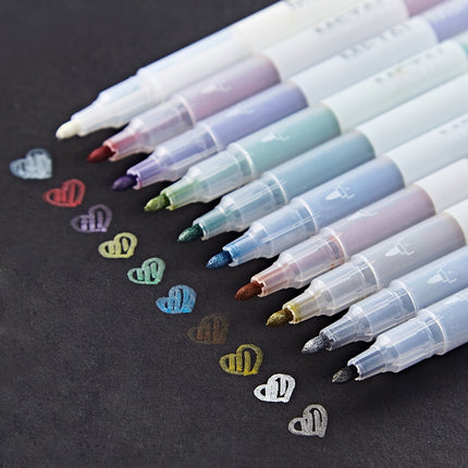 10 Pieces Metallic Markers Set - wnkrs