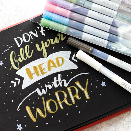 10 Pieces Metallic Markers Set - wnkrs