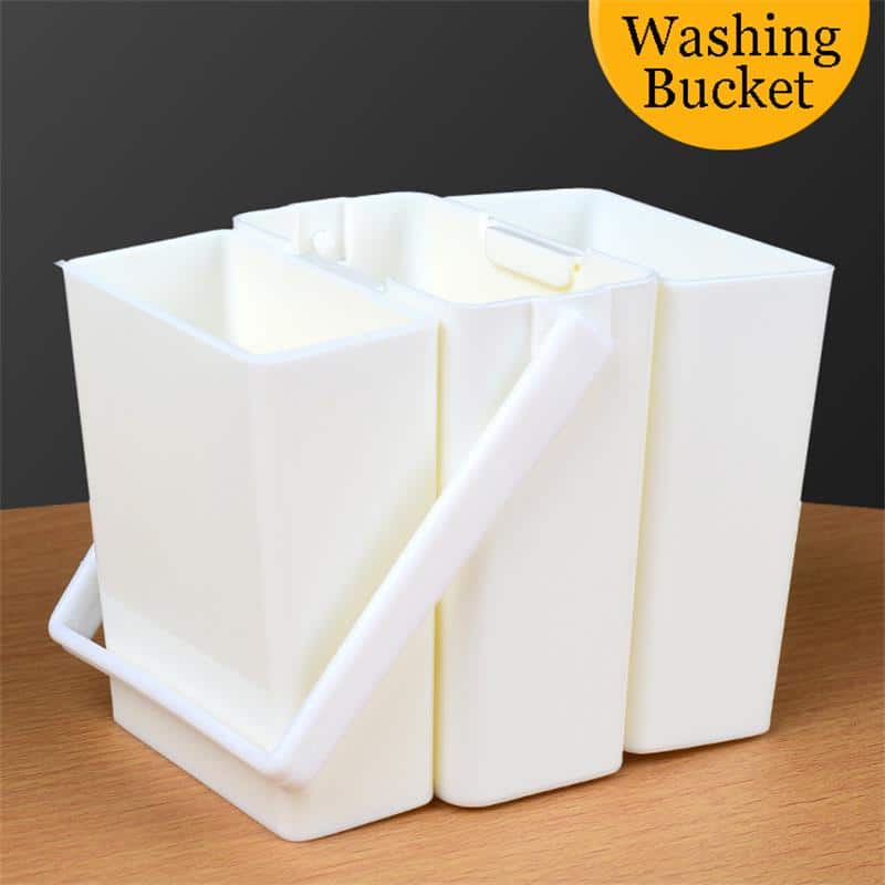 Triple Watercolor Painting Brush Washing Bucket