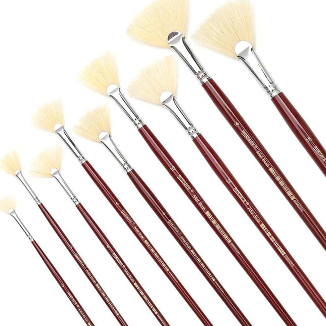 Bristles Long Fan Paint Brushes - Wnkrs