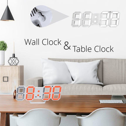 3D LED Digital Wall Clock - wnkrs