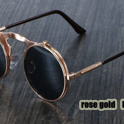 Steampunk Style Round Sunglasses - wnkrs