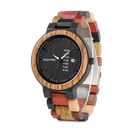 Wooden Watch with Colorful Band - wnkrs