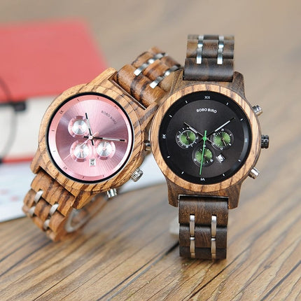 Women's Wooden Bracelet Chronograph Watches - wnkrs