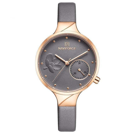 Women's Elegant Leather Quartz Watch - wnkrs