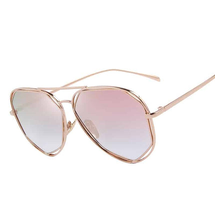 Geometric Aviator Sunglasses - Wnkrs