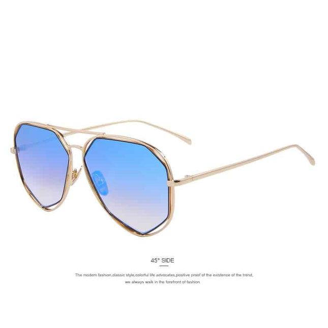 Geometric Aviator Sunglasses - Wnkrs