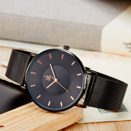 Ultra Thin Wristwatches for Women with Metal Mesh Strap - wnkrs