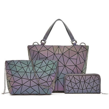 Women's Mosaic Design Tote Bag 2/3 Pcs Set - Wnkrs