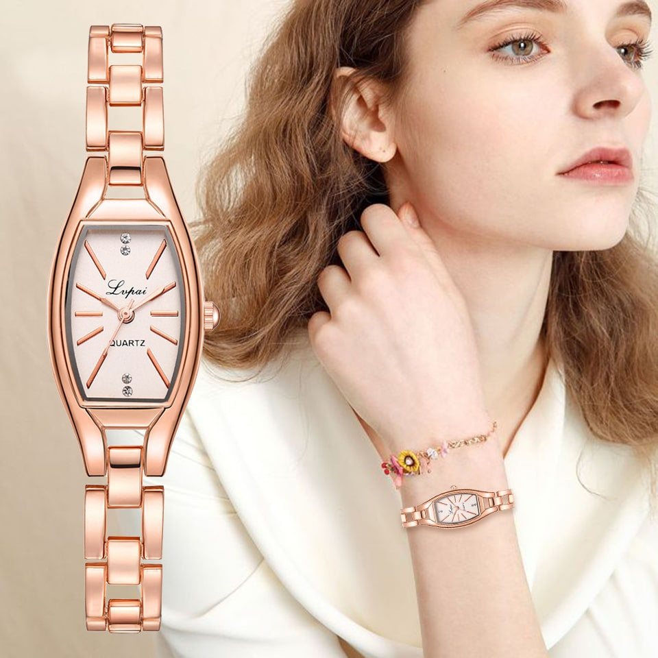 Women's Elegant Chain Bracelet Quartz Watches