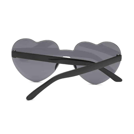 Women's Fashion Heart Shaped Rimless Sunglasses - wnkrs