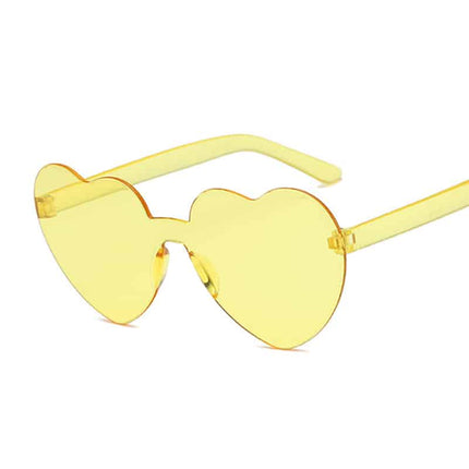 Women's Fashion Heart Shaped Rimless Sunglasses - wnkrs