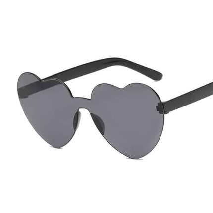 Women's Fashion Heart Shaped Rimless Sunglasses - wnkrs