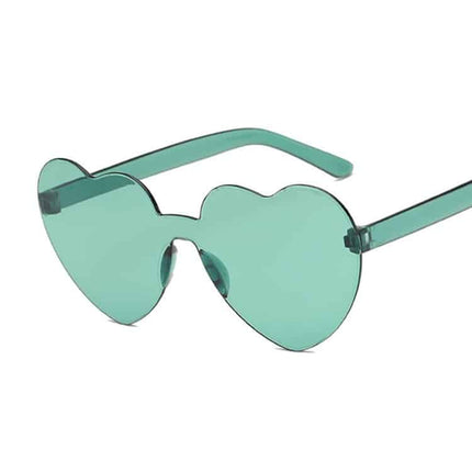 Women's Fashion Heart Shaped Rimless Sunglasses - wnkrs