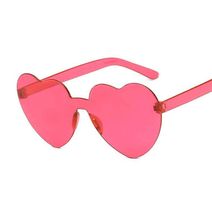 Women's Fashion Heart Shaped Rimless Sunglasses - wnkrs