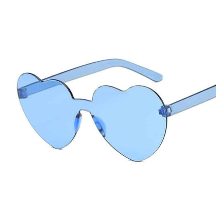 Women's Fashion Heart Shaped Rimless Sunglasses - wnkrs