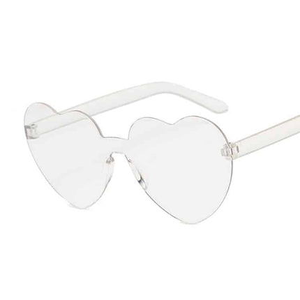 Women's Fashion Heart Shaped Rimless Sunglasses - wnkrs