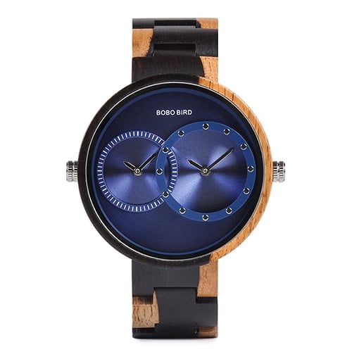 Round Shaped Mechanical Wooden Watch - wnkrs