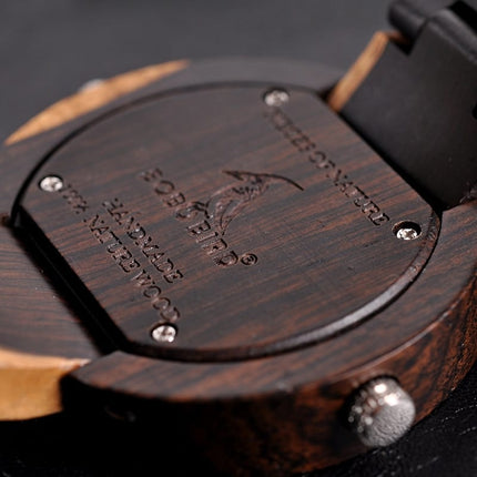 Round Shaped Mechanical Wooden Watch - wnkrs