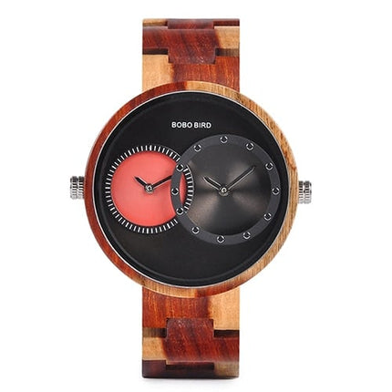 Round Shaped Mechanical Wooden Watch - wnkrs