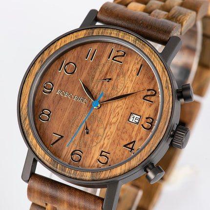 Round Shaped Wooden Watch - wnkrs