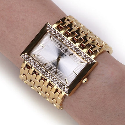 Stainless Steel Wristwatches for Women with Rectangular Dial - wnkrs