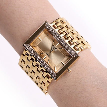 Stainless Steel Wristwatches for Women with Rectangular Dial - wnkrs