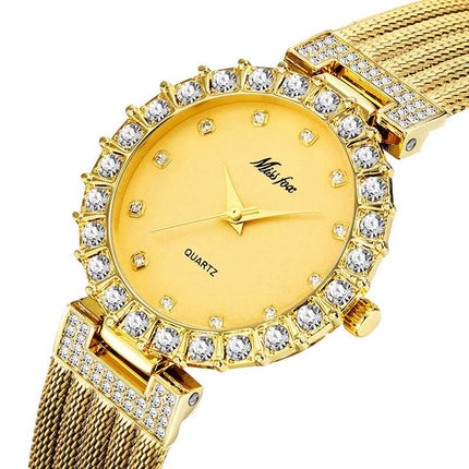 Waterproof Women's Watch with Diamonds - wnkrs