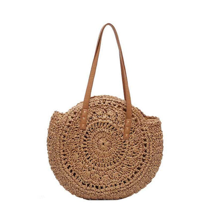 Round Shaped Straw Bag for Women - Wnkrs